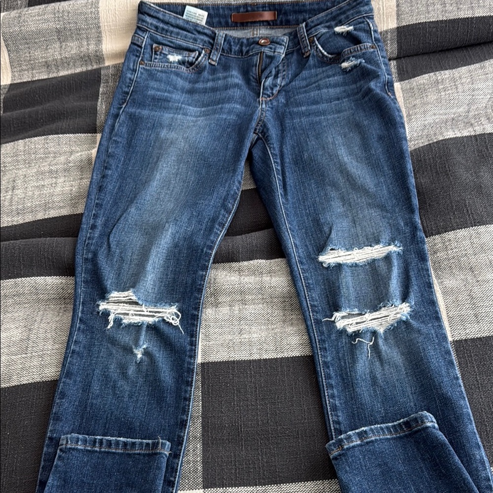 Joe's Jeans Dark Blue Distressed Skinny Jeans
